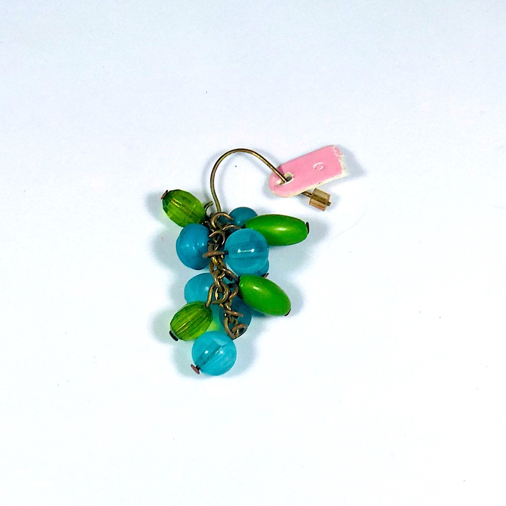 Vintage Beaded Unique SINGLE Earring Statement Streetwear Habdmade Deadstock